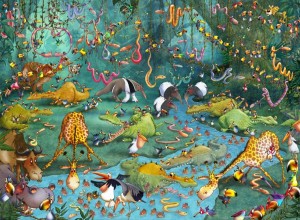 Grafika: Francois Ruyer - Jungle (2000) legpuzzel
