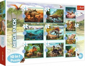 Trefl: Dinosauriërs 10 in 1 (4x20/3x35/3x48) kinderpuzzels