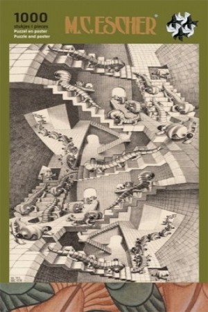 Puzzelman: Escher - Trappenhuis (1000) verticale puzzel
