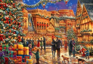Bluebird: Christmas at the Town Square (1000) kerstpuzzel