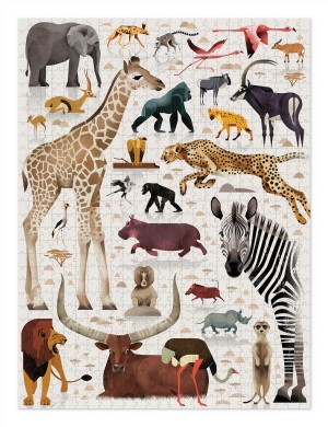 Crocodile Creek: World of African Animals (750) verticale puzzel