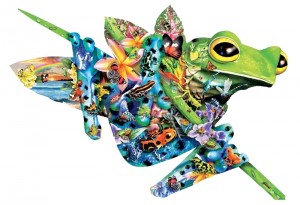 SunsOut: Paradise Frogs (1000) shaped puzzel