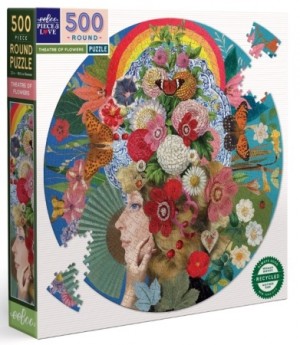 Eeboo: Theatre of Flowers (500) ronde puzzel