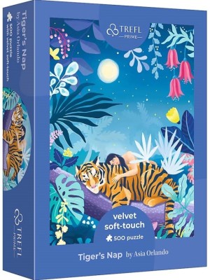 Trefl: Tiger's Nap - Velvet Touch (500) verticale puzzel