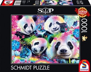 Schmidt: Sheena Pika - Rainbow Pandas (1000) legpuzzel