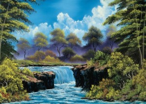 Schmidt: Bob Ross - Waterfall in the Glade (1000) legpuzzel
