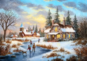 Grafika: Dennis Lewan - A Mid-Winter's Eve (1000) winterpuzzel