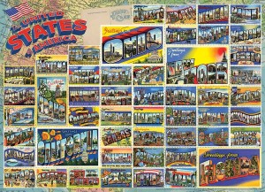 Cobble Hill: Vintage American Postcards (1000) legpuzzel