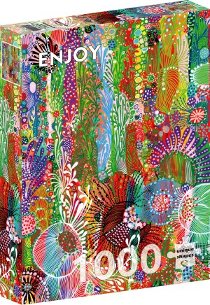 Enjoy: Floral Curtain (1000) verticale puzzel