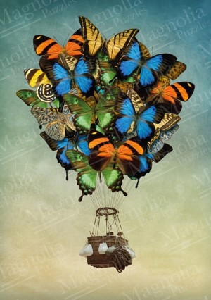 Magnolia: Butterfly Balloon (1000) verticale puzzel