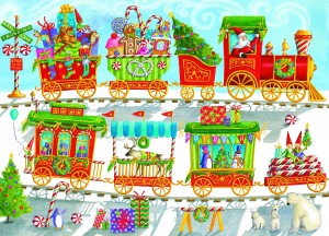 Cobble Hill: Christmas Train (350) familie puzzel