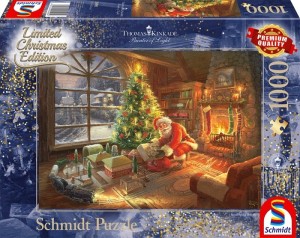 Schmidt: Thomas Kinkade - De Kerstman is er (1000) kerstpuzzel
