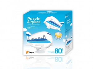 Pintoo: Airplane - Sky Blue Airline (80) 3D kinderpuzzel