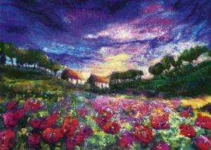 Heye: Felted Arts - Sundown Poppies (1000) legpuzzel