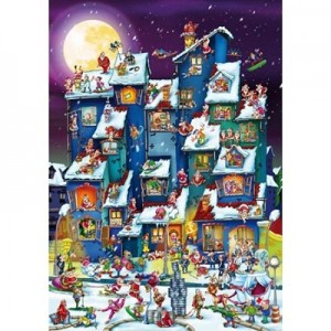 D-Toys: Christmas Mess (1000) cartoon kerstpuzzel