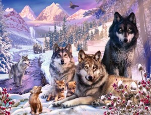 Ravensburger: Wolven in de sneeuw (2000) wolvenpuzzel