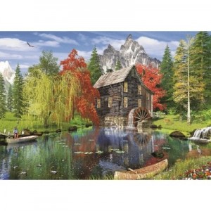 Art Puzzle: Fishing by the Mill (1500) legpuzzel