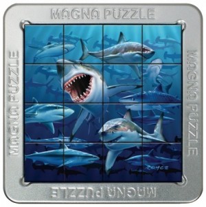 Gigamic: Magna Puzzle - Sharks (16) 3d legpuzzel