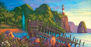 SunsOut: Paradise Cove (500) panorama puzzel