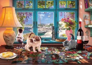 Schmidt: Aan de puzzeltafel (1000) kattenpuzzel