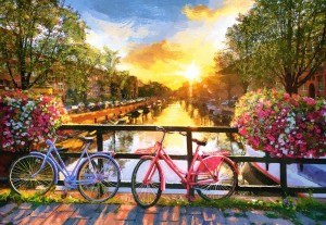 Castorland: Picturesque Amsterdam with Bicycles (1000) legpuzzel