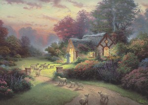 Schmidt: Thomas Kinkade - Cottage van de Goede Herder (1000) legpuzzel