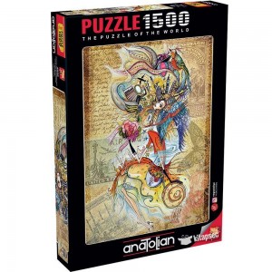 Anatolian: Circassian Girl Traveling the World (1500) verticale puzzel