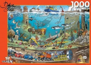 Puzzelman: Danker Jan - Onder Water (1000) cartoon puzzel