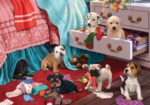 KS Games: Puppies in the Bedroom - Steve Read (500) hondenpuzzel