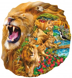 SunsOut: Lion Family (1000) shaped puzzel