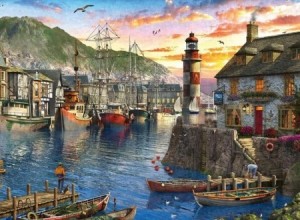 Ravensburger: 's Ochtends bij de haven (500) legpuzzel