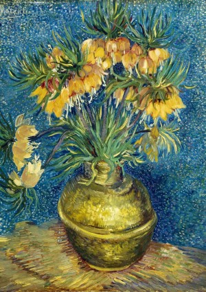 Art by Bluebird: Imperial Fritillaries in a Copper Vase - van Gogh (1000) kunstpuzzel