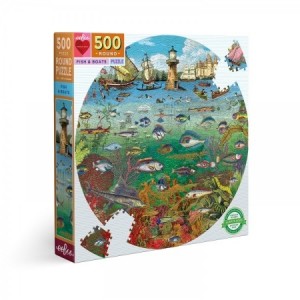 Eeboo: Fish and Boats (500) ronde puzzel