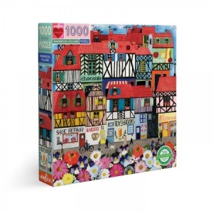 Eeboo: Whimsical Village (1000) vierkante puzzel