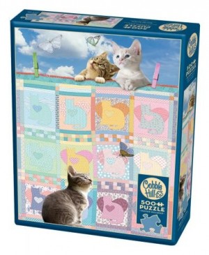 Cobble Hill: Quilted Kittens (500XL) kattenpuzzel