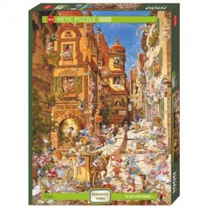 Heye: Romantic Town - By Day (1000) verticale puzzel