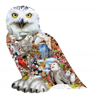 SunsOut: Snowy Owl (650) shaped puzzel