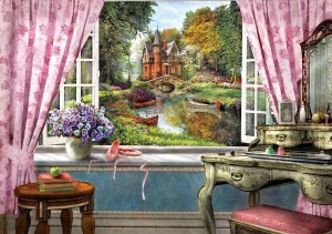 Art Puzzle: The Chateau in My Window (1500) legpuzzel