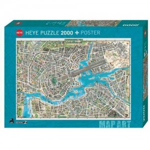 Heye: Map Art - City of Pop (2000) legpuzzel