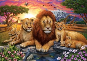 Art Puzzle: The Lion Family (1000) legpuzzel