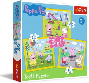 Trefl: Peppa Pig 3in1 (20/36/50) kinderpuzzels