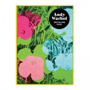 Galison: Andy Warhol Flowers Greeting Card Puzzle (60) puzzelkaart