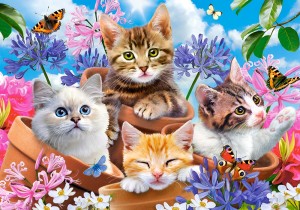 Castorland: Kittens with Flowers (500) kattenpuzzel