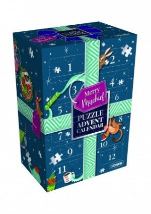 Gibsons: Puzzle Advent Calendar Merry Mischief (22 puzzeltjes) kerstpuzzel OP = OP