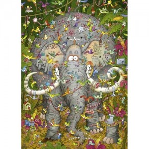 Heye: Elephant's Life - Degano (1000) legpuzzel