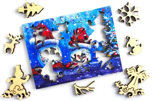 Inside Adventure: Festive Friends (54) houten kerstpuzzel