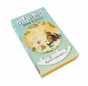 Bekking & Blitz: Alfabet - Orka en Olifant (32) ronde minipuzzel