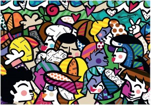 Bluebird: Looking into the Future - Romero Britto (1500) legpuzzel