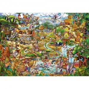 Heye: Exotic Safari - Rita Berman (2000) driehoekdoos puzzel