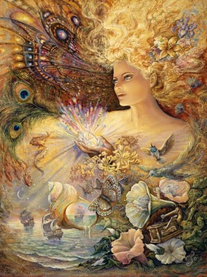 Grafika: Josephine Wall - Crystal of Enchantment (2000) verticale puzzel